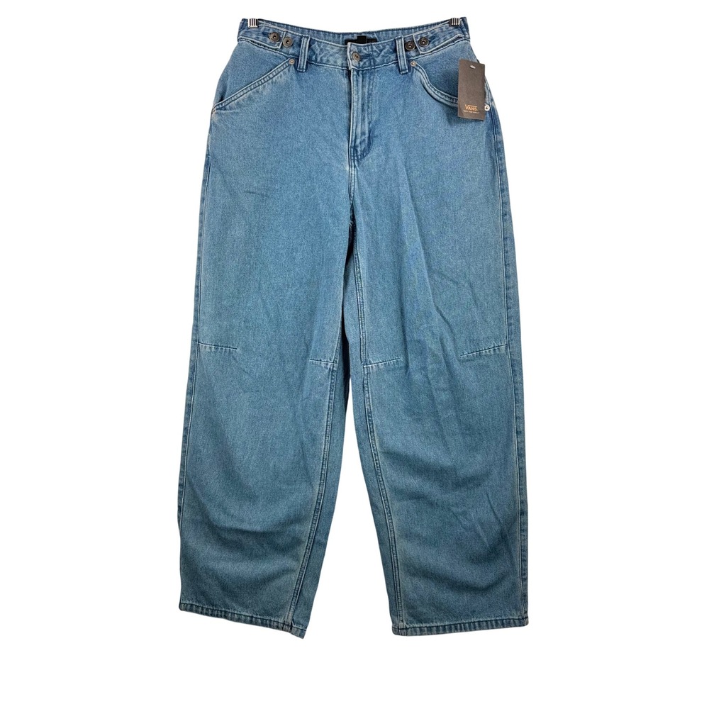 Vans Curbside jeans sz 28‎ Blue Wide Leg High Rise Carpenter Jeans